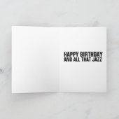 CARTE D'ANNIVERSAIRE CHAT JAZZ (Intérieur)