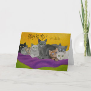CARTE D'ANNIVERSAIRE CHAT KITTY