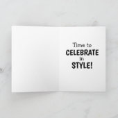 Carte d'anniversaire Chat Moustache de Dessin Anim (Intérieur)