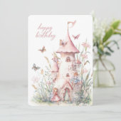 Carte d'anniversaire Château de conte de fées (Debout devant)
