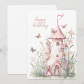 Carte d'anniversaire Château de conte de fées (Devant / Derrière)