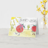 CARTE D'ANNIVERSAIRE CHAUDE DE TOMATE (Fleur jaune)