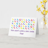 Carte d'anniversaire "Chaussures" (Fleur jaune)