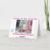 Carte d'anniversaire chauve de rat d'animal (Dos)