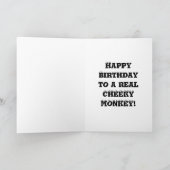 Carte d'anniversaire Cheeky Monkey (Intérieur)
