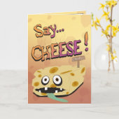 Carte d'anniversaire Cheesy ! (Fleur jaune)