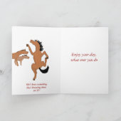 Carte d'anniversaire Cheval Dancing, ajoutez le no (Intérieur)