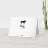Carte d'anniversaire Cheval et Lune (Dos)