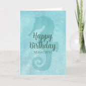Carte d'anniversaire Cheval Marin Mignon (Devant)