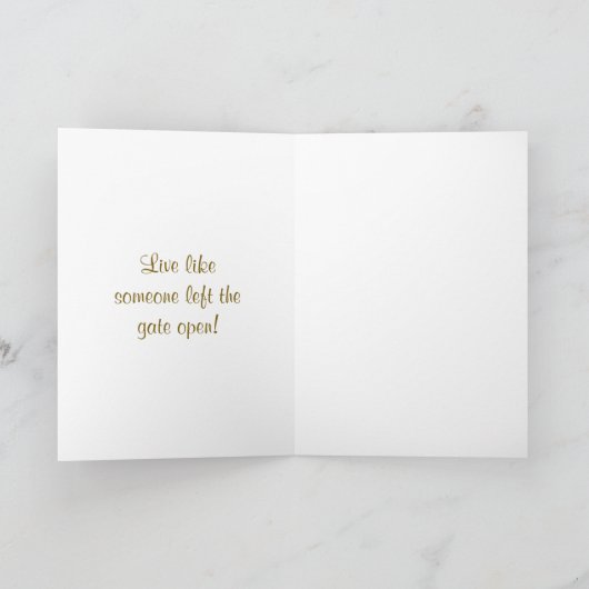 Carte d'anniversaire "Chevaux courant" (Intérieur)