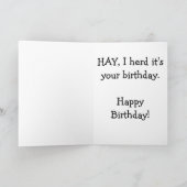 Carte d'anniversaire Chewing Chewing Hay (vert) (Intérieur)