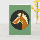 Carte d'anniversaire Chewing Chewing Hay (vert) (Fleur jaune)