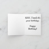 Carte d'anniversaire Chewing Chewing Hay (violet) (Intérieur)