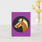 Carte d'anniversaire Chewing Chewing Hay (violet) (Fleur jaune)