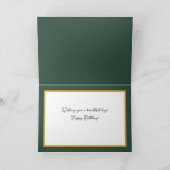 Carte d'anniversaire chic botanique Orchidée blanc (Intérieur)