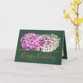 Carte d'anniversaire chic botanique Orchidée blanc (Fleur jaune)