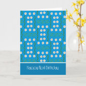 Carte d'anniversaire chic d'avril : Marguerites su (Fleur jaune)