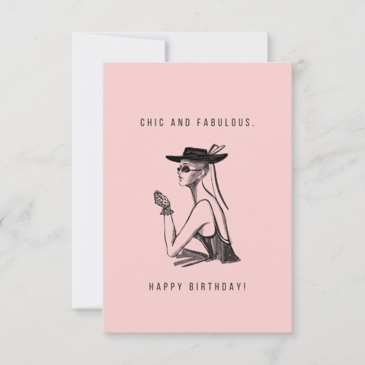Carte d'anniversaire chic et fabuleuse (Devant)