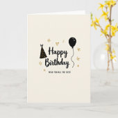 Carte d'anniversaire Chic Gold Dot (Fleur jaune)