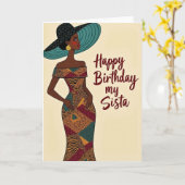 Carte d'anniversaire Chic Lady (Fleur jaune)