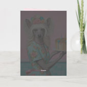 Carte d'anniversaire | Chien de race chinoise 3e a (Dos)