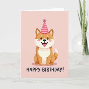 Carte d'anniversaire Chien Joyeux