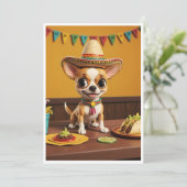 Carte d'anniversaire Chihuahua (Debout devant)