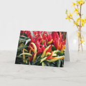 Carte d'anniversaire Chili Peppers (Fleur jaune)