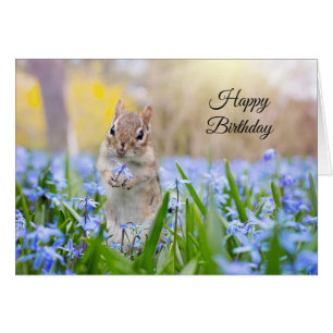 Carte d'anniversaire Chipmunk