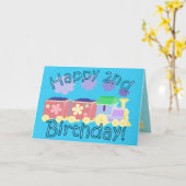 Carte d'anniversaire Choo Choo Train 2e (Fleur jaune)