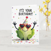 Carte d'anniversaire Chou Capricieux (Fleur jaune)