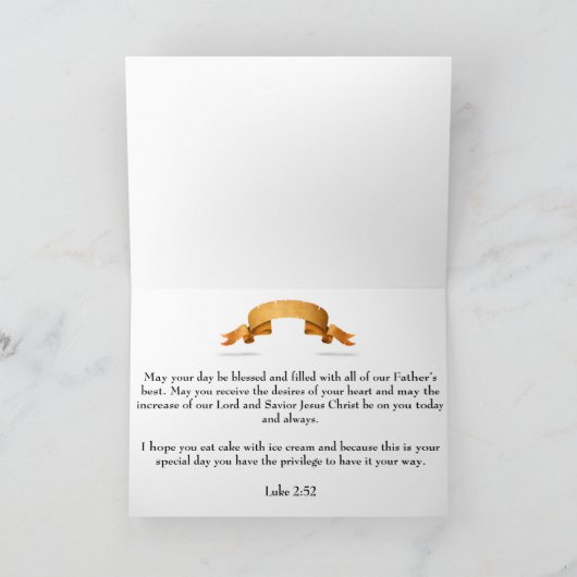 Carte d'anniversaire chrétienne (Intérieur)
