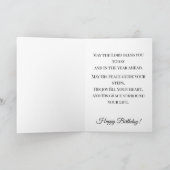 Carte d'anniversaire chrétienne – Bénédiction des (Intérieur)