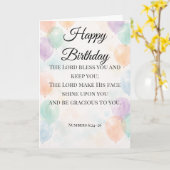 Carte d'anniversaire chrétienne – Bénédiction des (Fleur jaune)