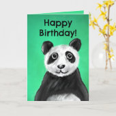 Carte d'anniversaire chrétienne (panda) (Fleur jaune)