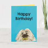 Carte d'anniversaire chrétienne (Pékinois) (Devant)