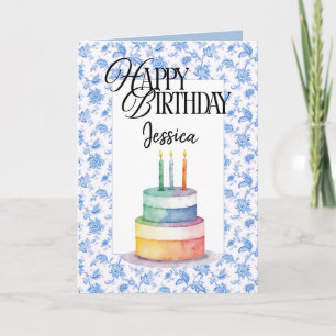 Carte d'anniversaire chrétienne personnalisée Fleu