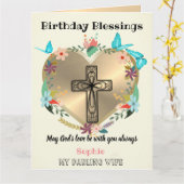 Carte d'anniversaire chrétienne personnalisée pour (Fleur jaune)