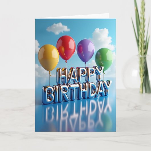 Carte d'anniversaire Chrome jubilatoire (Devant)