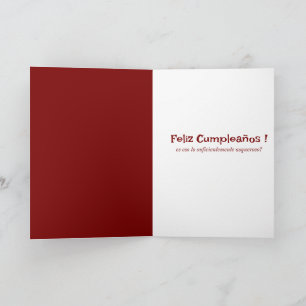 Carte d'anniversaire Chuihaha espagnol