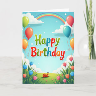 Carte d'anniversaire Ciel Arc-en-ciel