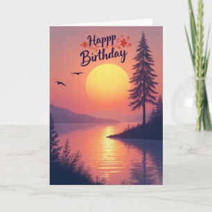 Carte d'anniversaire Ciel Crépusculaire