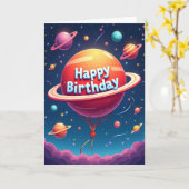 Carte d'anniversaire Ciel Étoilé (Fleur jaune)