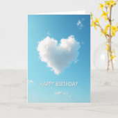 Carte d'anniversaire Ciel Serein (Fleur jaune)