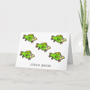 Carte d'anniversaire Cinco Peces Fish Feliz Cumple