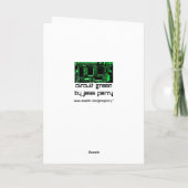 Carte d'anniversaire Circuit Green 'HPY BDY 2U' (Dos)