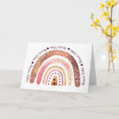 Carte d'anniversaire Cistomize - Points Arc-en-cie (Fleur jaune)