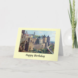 Carte d'anniversaire - Cité de Carcassonne, France