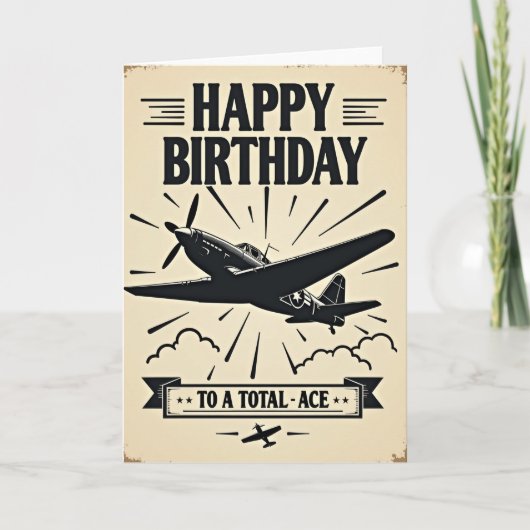 Carte d'anniversaire Classic Flight (Devant)