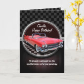 Carte d'anniversaire CLASSIQUE de CADILLAC (Fleur jaune)